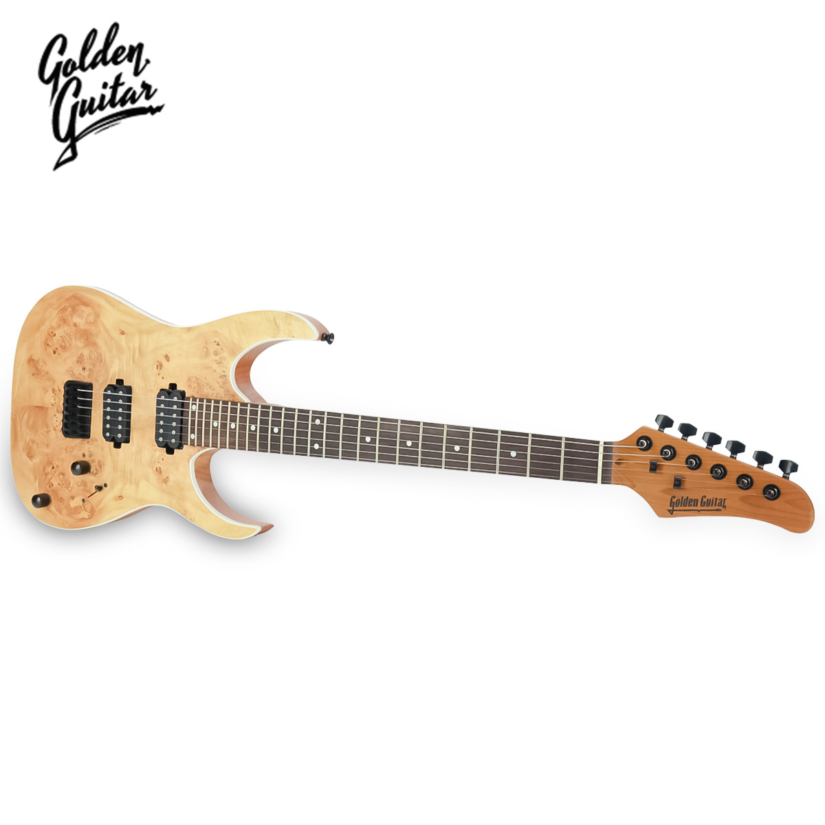 Gitara elektryczna superstrat- zestaw z futerałem -Golden Guitar naturalny  DSC_1408.JPG