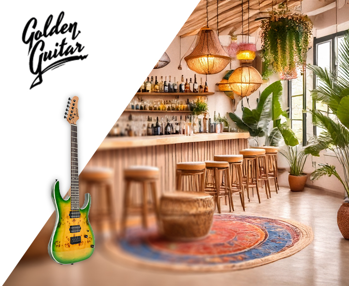 Gitara elektryczna superstrat -Golden Guitar Strat2 Zielony hd2