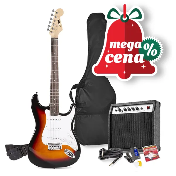 Gigkit sunburst Max gitara elektryczna ze wzmacniaczem i akcesoriami