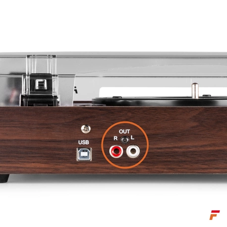 Gramofon RP106DW Fenton głośniki USB brązowy