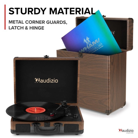 Futerał na płyty winylowe Audizio RC32, drewno