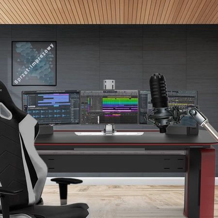 Mikrofon pojemnościowy sPodcaster Go w zestawie statyw i pokrowiec