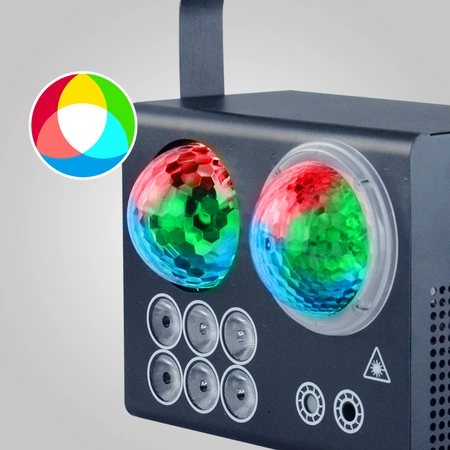 Efekt imprezowy multiefekt 4w 1 LED DMX pilot Firefog