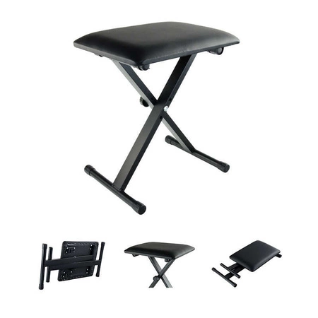 Zestaw: Keyboard 61 klawiszy bateryjno-sieciowy+ statyw+ stołek+ naklejki na klawisze