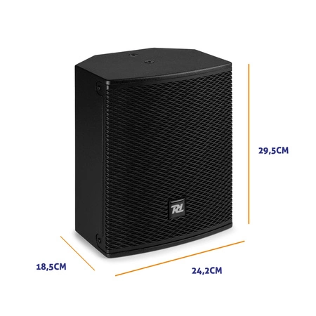 Zestaw 4 głośników ściennych PDW6B 6.5" do montażu w restauracji – kolor czarny