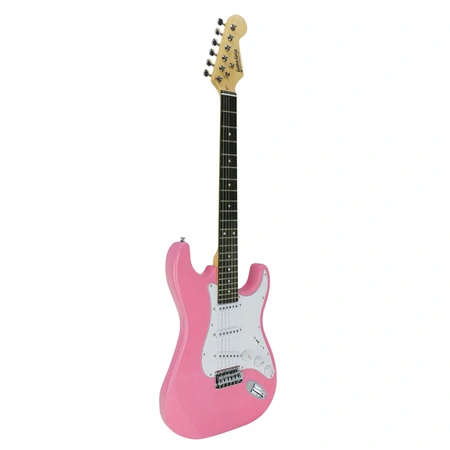 Gitara elektryczna - kompletny zestaw -Golden Guitar STEG-20 Różowa Stratocaster