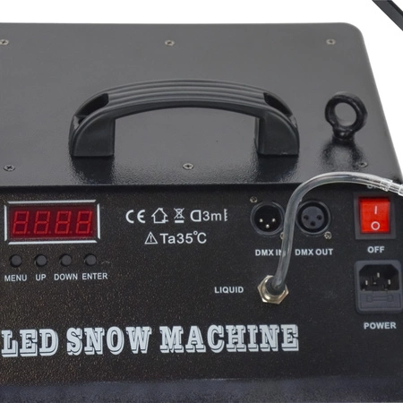 Zestaw: Wytwornica śniegu LED 1500W Snow 1500LED DMX pilot Firefog + płyn 5L