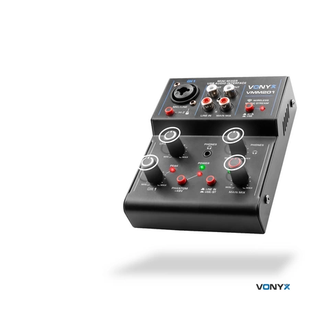 Mikser 2-kanałowy USB VMM201 Vonyx