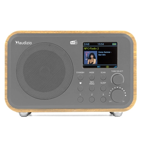 Radio DAB+ Milan z akumulatorem jasne drewno Audizio
