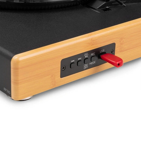 Gramofon z głośnikami vintage RP335BB jasny brąz Audizio