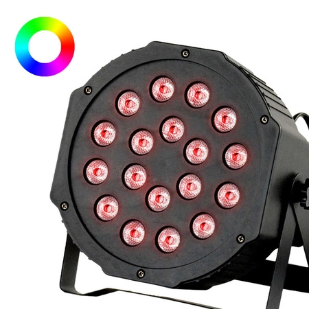 Reflektor LED PAR 18x 1,5W RGB DMX Firefog