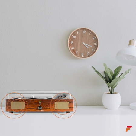 Gramofon RP106W Fenton głośniki USB brązowy