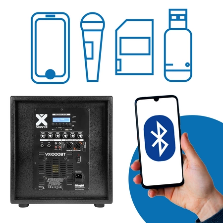 Zestaw nagłośnieniowy 1000W Vonyx VX1000BT