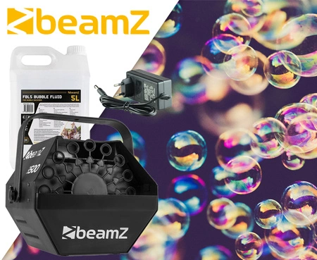 Zestaw: Wytwornica baniek BeamZ B500+ płyn 5L