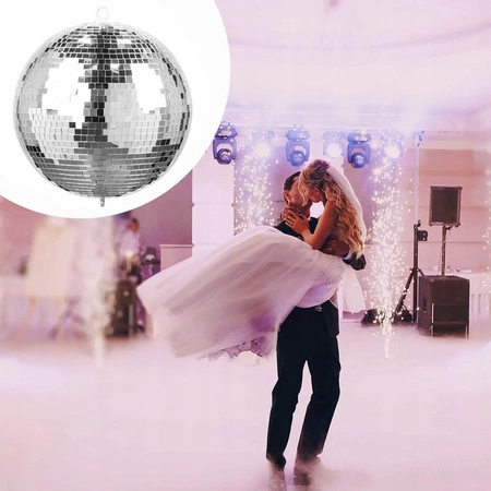 Zestaw: Kula lustrzana 30cm MB30+ napęd sieciowy+ reflektor peflektor pinspot LED 5W