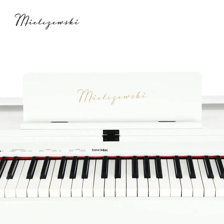 Pianino cyfrowe ze statywem 88 dynamicznych klawiszy ETIUDA białe Mielczewski
