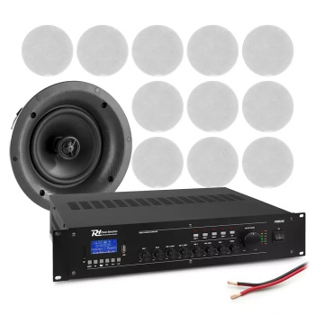 Profesjonalny system głośników sufitowych 12 x 5.25" FCS5 z wzmacniaczem bluetooth