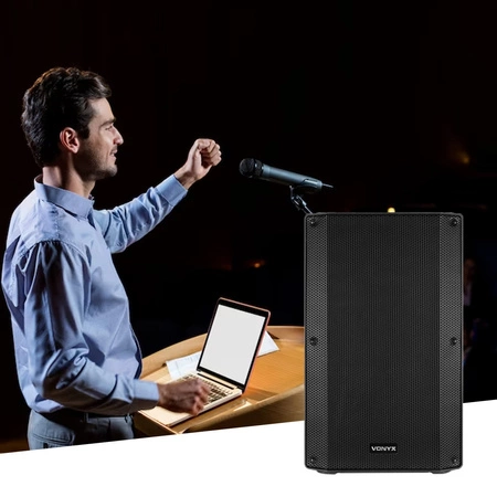 Zestaw nagłośnieniowy kompletny system dźwiękowy aktywny 2.1 - 2400W Vonyx