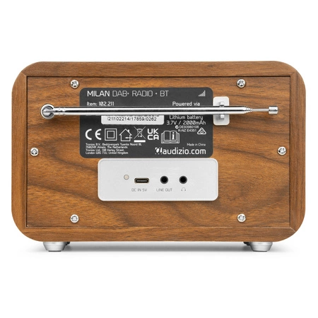 Radio Audizio Milan DAB+ z baterią w kolorze srebrnym