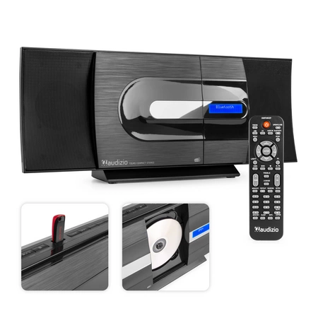 Miniwieża stereofoniczna Tours Audizio czarna