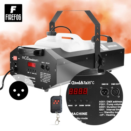 Zestaw: Wytwornica dymu Master 3000 3000W DMX pilot Firefog + płyn do dymu 5L