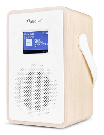 Przenośne radio DAB+ Modena z akumulatorem 2000 mAh BT5.0 jasne drewno