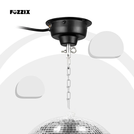 Zestaw: Kula lustrzana 40cm MB40 Fuzzix+ napęd+ pinspot
