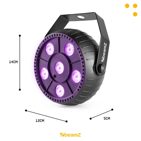 Zestaw: 4x Reflektor bateryjny ultrafiolet Beamz