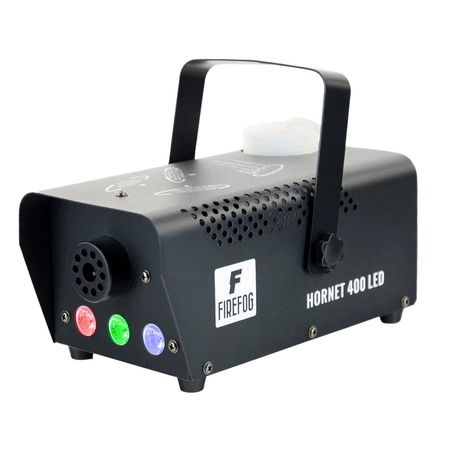 Zestaw: Wytwornica dymu z efektem LED 400W Hornet 400LED 2 piloty Firefog + płyn 1l