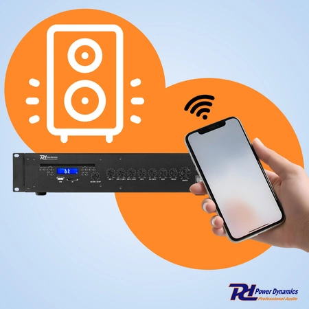 Wzmacniacz miksujący Power Dynamics PRC120 100V z CD 120W