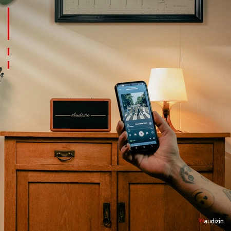 Radio retro DAB FM BT Tune60 Audizio brązowe