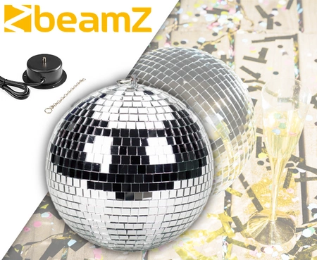 Zestaw: Kula lustrzana 20cm+ napęd sieciowy BeamZ
