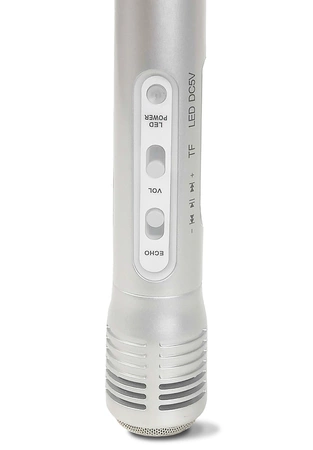 Mikrofon z głośnikiem do karaoke Party KAMIC kolor srebrny