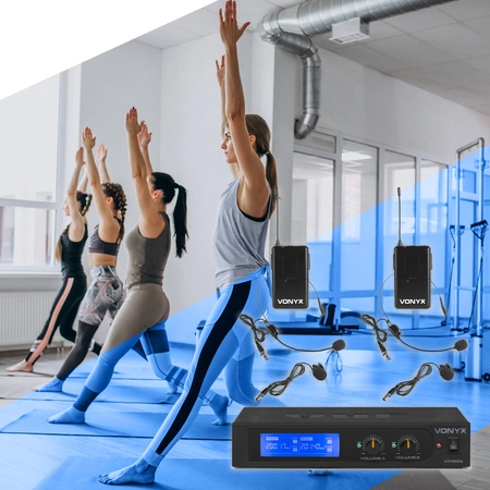 Zestaw mikrofonów nagłownych VHF Vonyx WM522B