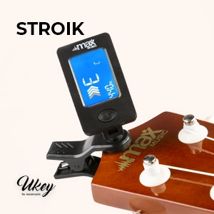 Zestaw: Ukulele sopranowe Max UKEY brązowe+ tuner dwie kostki struny pokrowiec