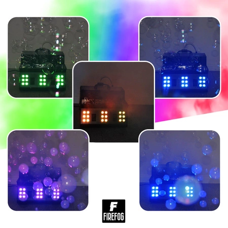 Wytwornica baniek i dymu z efektem LED Octopus 1500BL DMX pilot Firefog