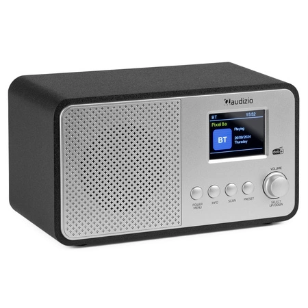 Radio cyfrowe DAB+ FM Avio srebrne Audizio