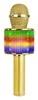 Mikrofon karaoke z głośnikami BT MP3 MAX efekt LED złoty