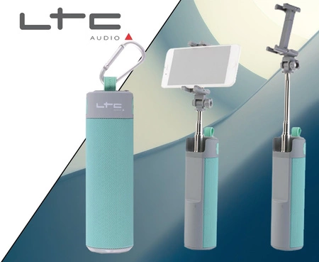 Przenośny głośnik wielofunkcyjny Bluetooth FREESOUND z selfie stick niebieski