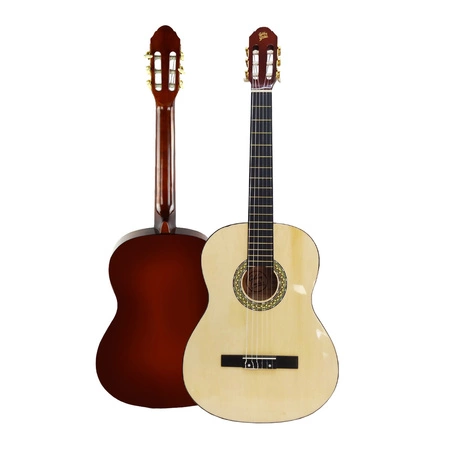 Zestaw: Gitara klasyczna 4/4 39" kolor naturalny GKS39NAT Golden Guitar+ pokrowiec tuner struny kostki
