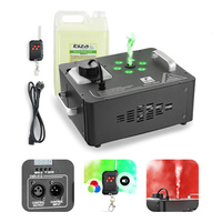 Zestaw: Wytwornica dymu pionowego z LED RGB 1200W Goliath1200LED DMX pilot /Firefog + płyn 5L