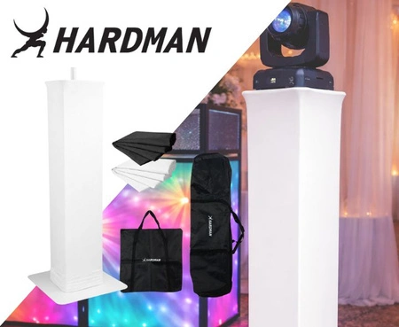 Biały totem 100-175cm PTS23W statyw sceniczny Dj z akcesoriami