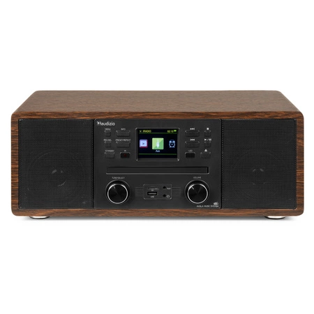 Radioodtwarzacz Avola CD/Bluetooth/DAB+/WIFI brązowo-czarny Audizio