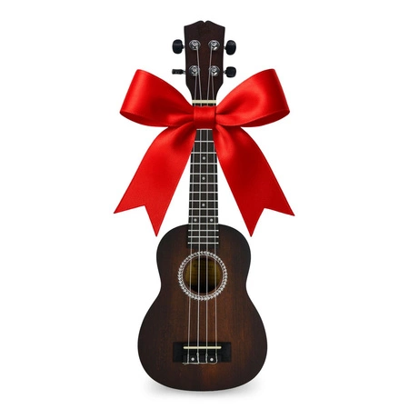 Zestaw: Ukulele sopranowe 21" HRF21 brązowe+ akcesoria Golden Guitar