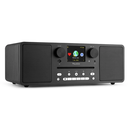 Miniwieża Audizio CD/BT/DAB+/radio internetowe czarne
