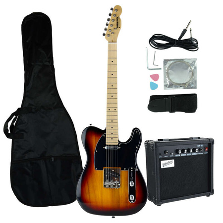 Gitara elektryczna - kompletny zestaw -Golden Guitar TEEG-30 Sunburst Telecaster