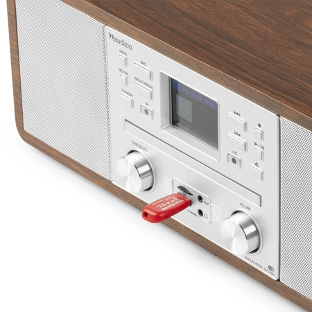 Radioodtwarzacz Avola CD/BT/DAB+/WIFI brązowo-biały Audizio