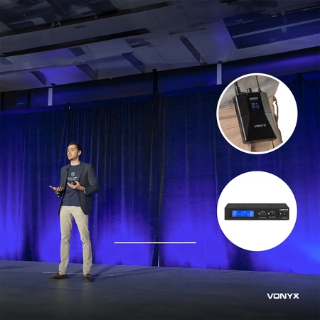 Zestaw mikrofonów nagłownych VHF Vonyx WM522B