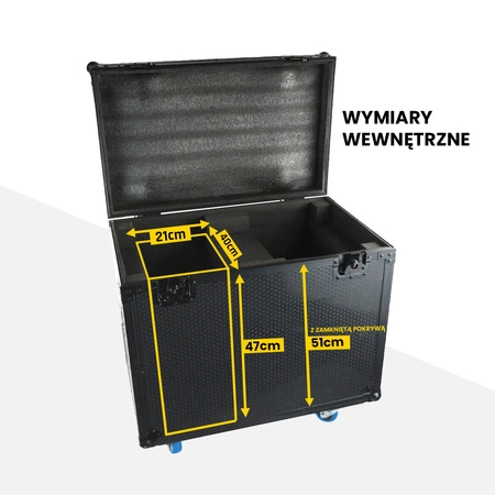 Case transportowy na dwie głowy ruchome oraz inny sprzęt oświetleniowy