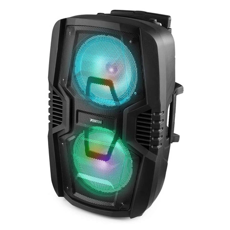 Głośnik mobilny Fenton 2x 10" FT210LED, zestaw karaoke z Bluetooth - 700W